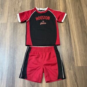 Vintage Houston Astros Brick Red/Black Toddler Short Set Size 18M